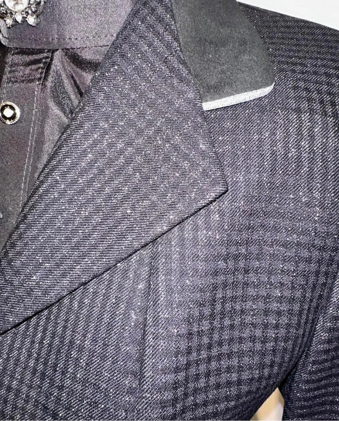 Marsha De Arriaga Black Sparkle Hunt Coat