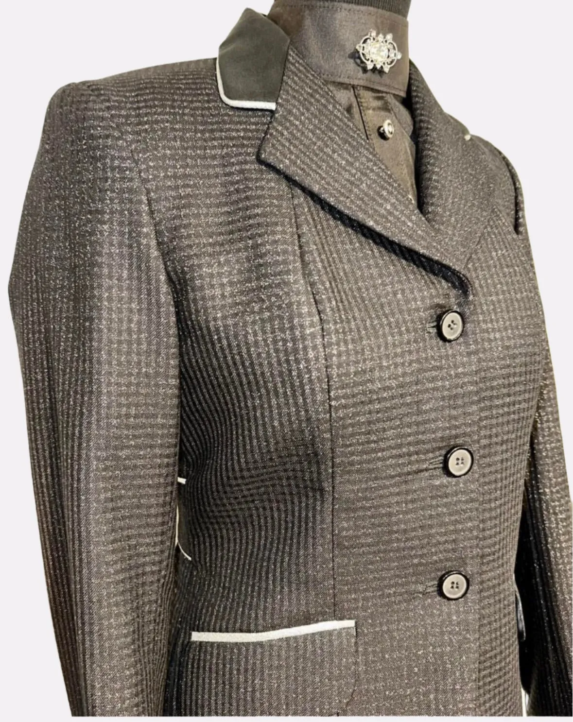 Marsha De Arriaga Black Sparkle Hunt Coat