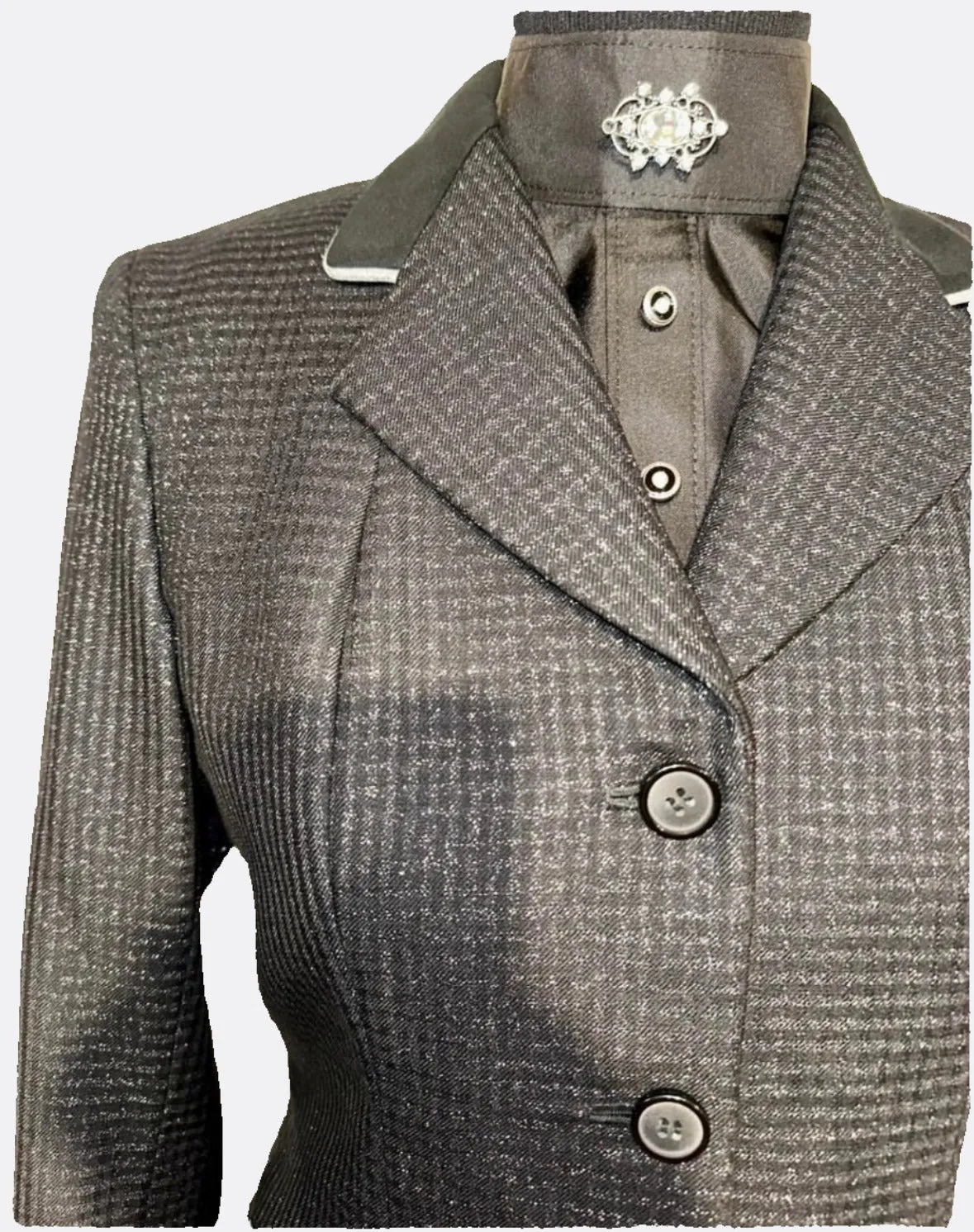 Marsha De Arriaga Black Sparkle Hunt Coat