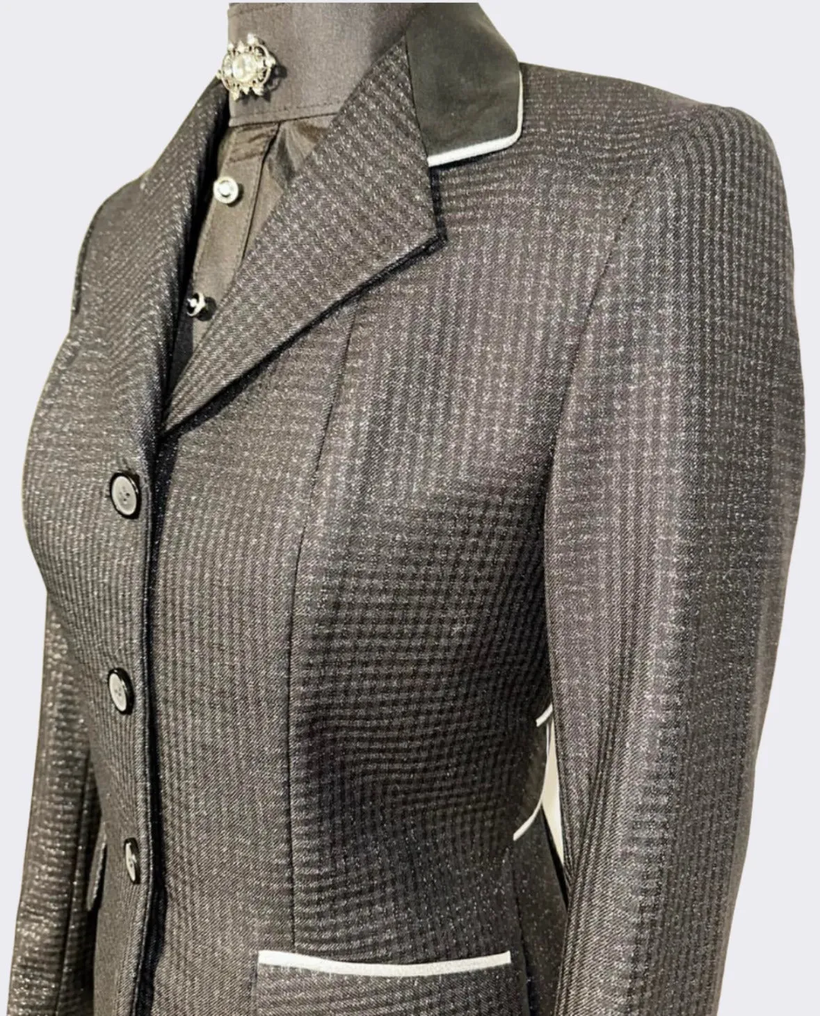 Marsha De Arriaga Black Sparkle Hunt Coat