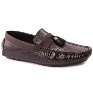 Men “COLBY” Tassel Slip On Textured Moc Toe Casual Moccasin Loafer Shoes