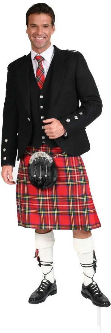 Men's 8 Yard Kilt - 13oz Lochcarron Braeriach Mediumweight Wool - Made To Order