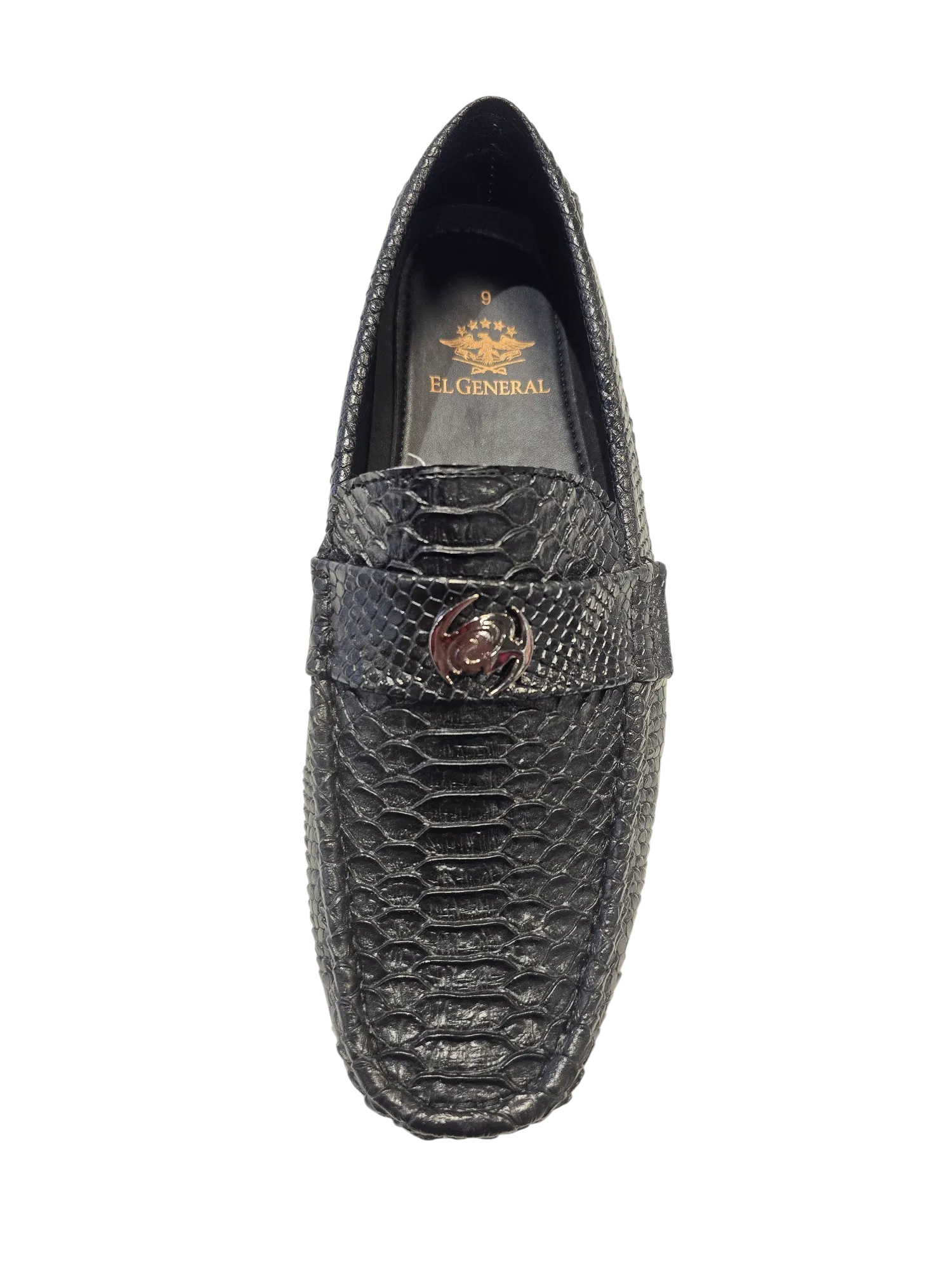Men's Black PU Synthetic Casual Moccasins 'El General' 41274