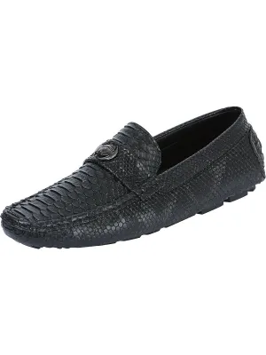 Men's Black PU Synthetic Casual Moccasins 'El General' 41274