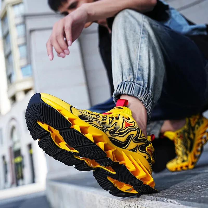 Men's Casual Tennis Shoes Luxury Trainer Race Breathable Shoes
