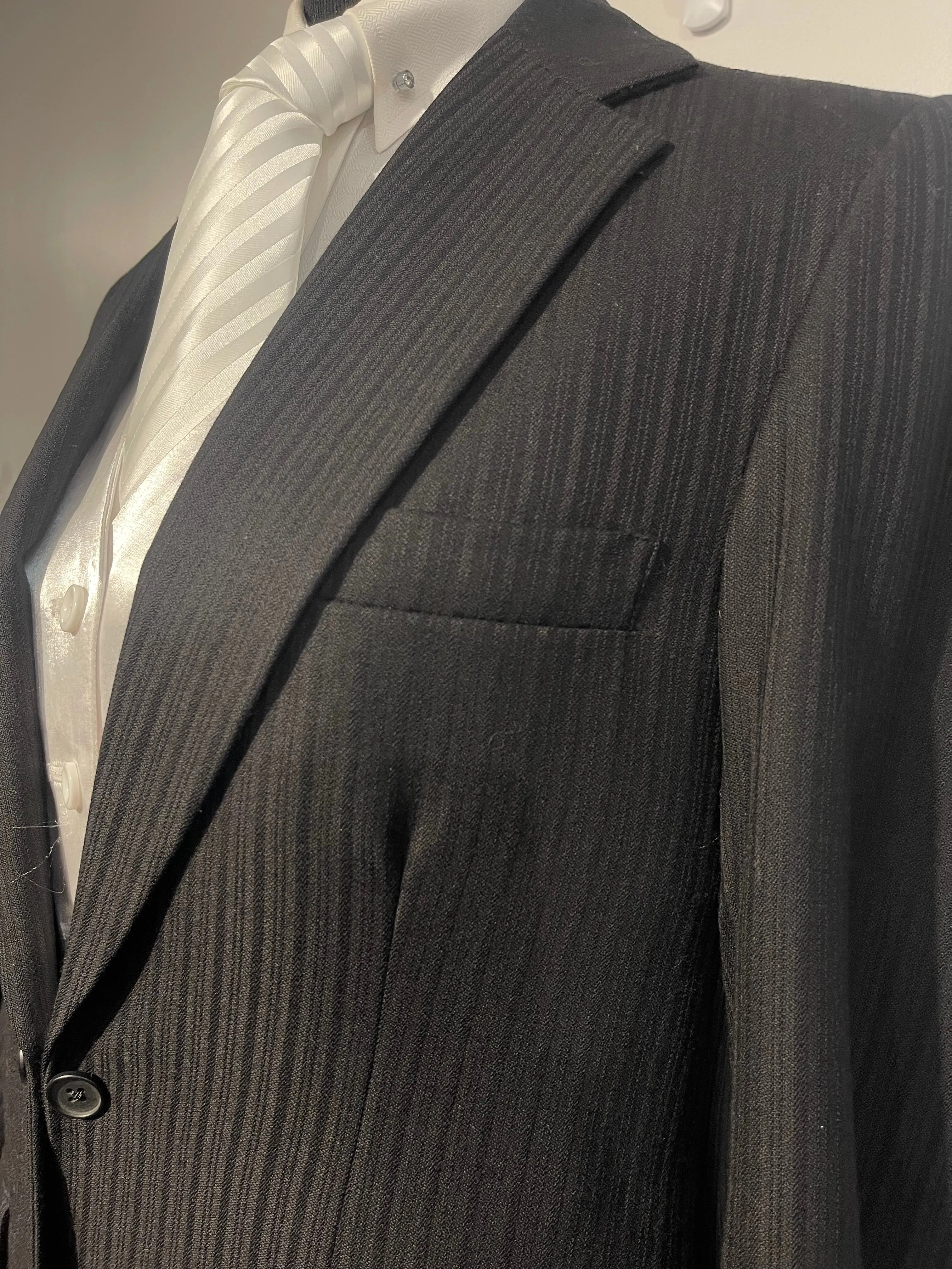 Mens Custom Black Suit