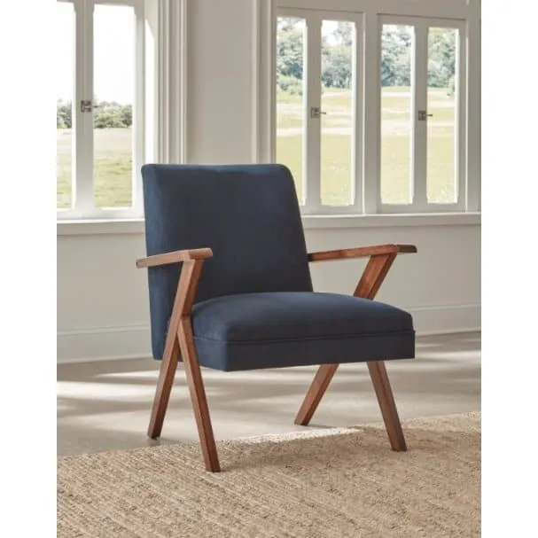 Mid-Mod Accent Chair in Navy