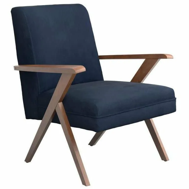 Mid-Mod Accent Chair in Navy