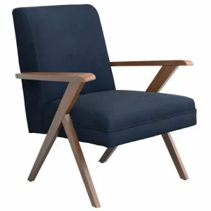 Mid-Mod Accent Chair in Navy