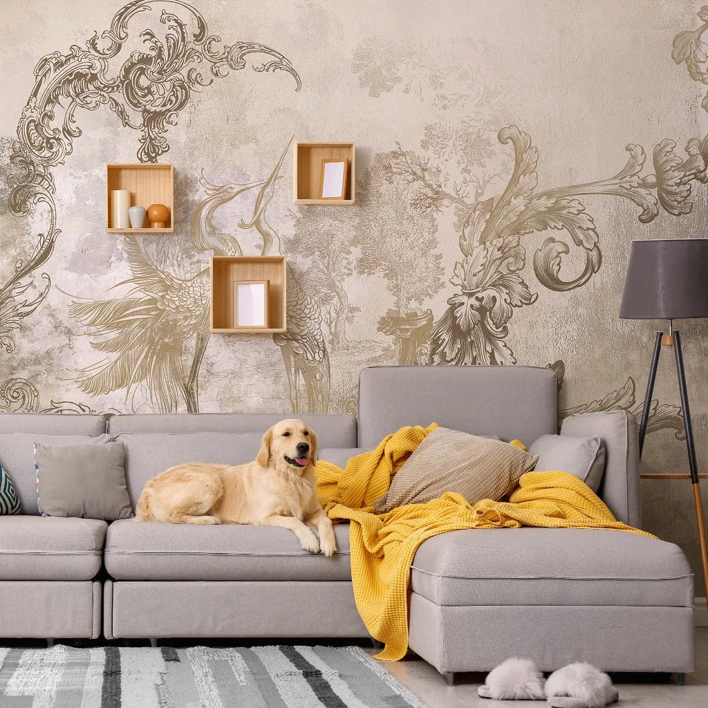 Modern Baroque Wallpaper Mural