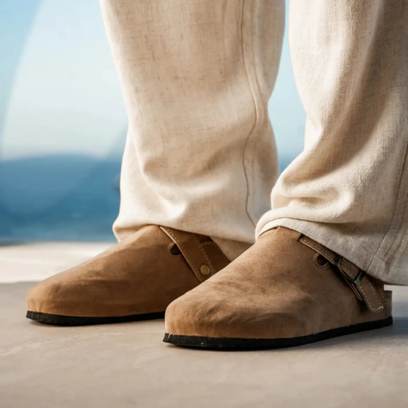 Money Suede Clogs Men Summer Slip On