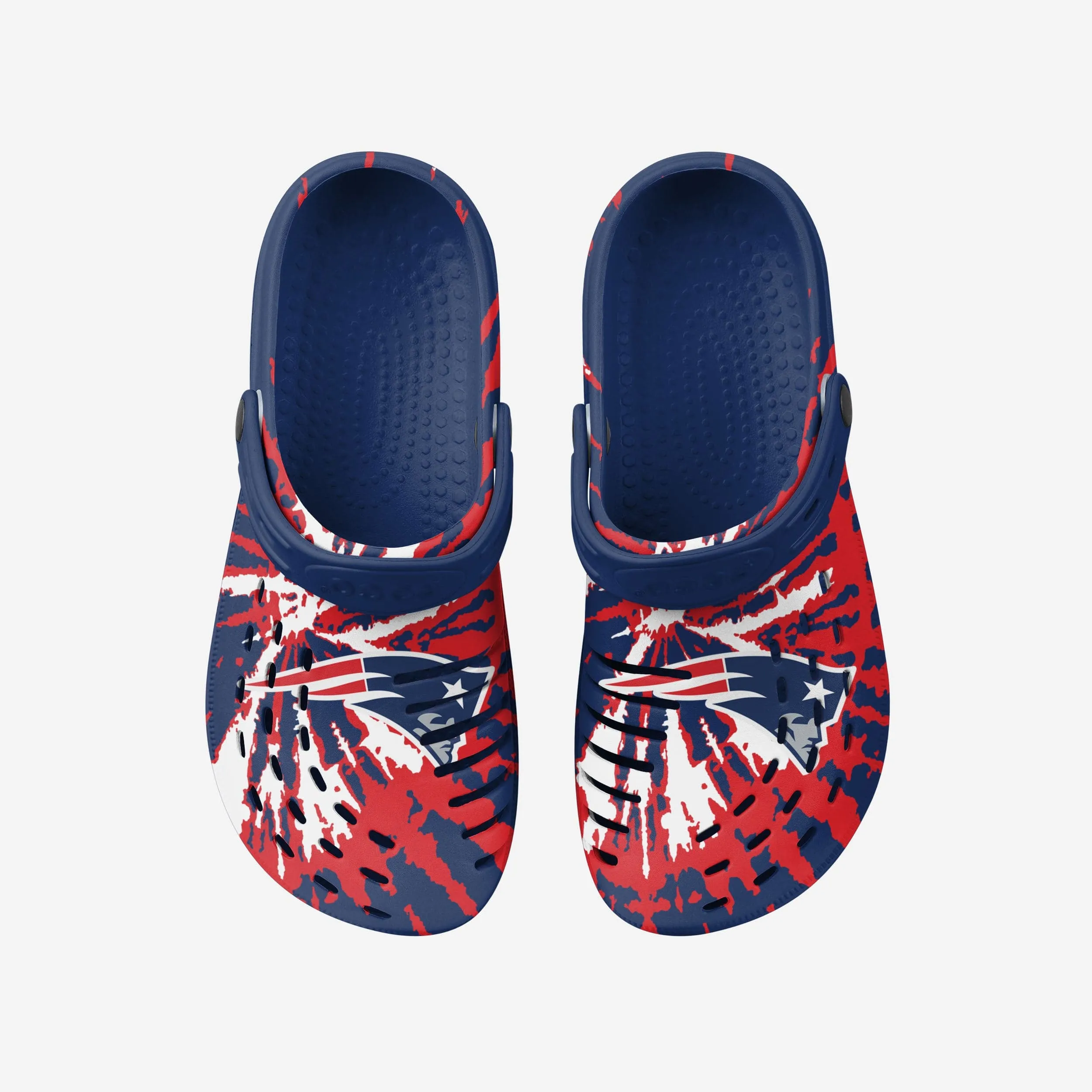 New England Patriots Tie-Dye Clog With Strap