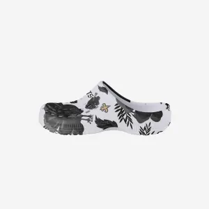 New Orleans Saints Womens Floral White Clog