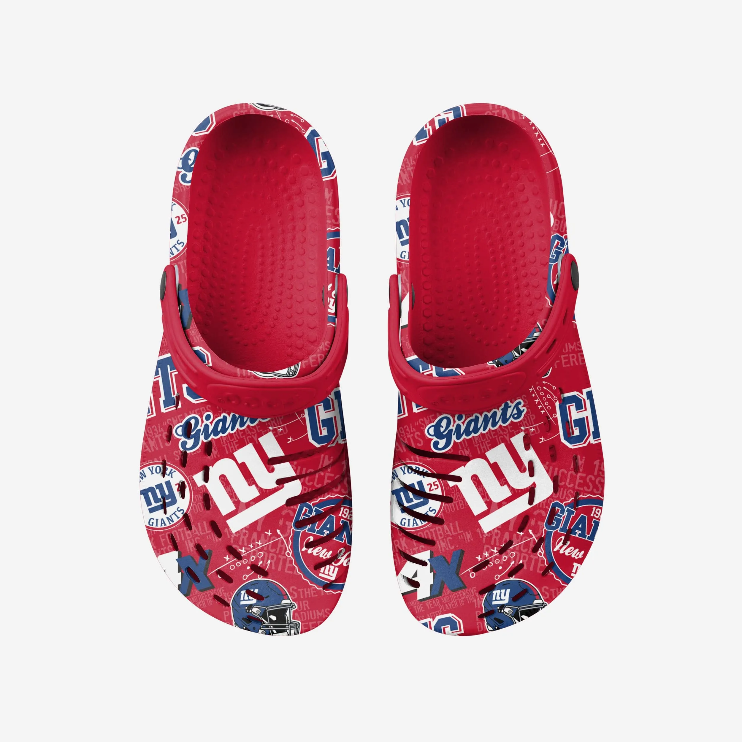 New York Giants Historic Print Clog With Strap