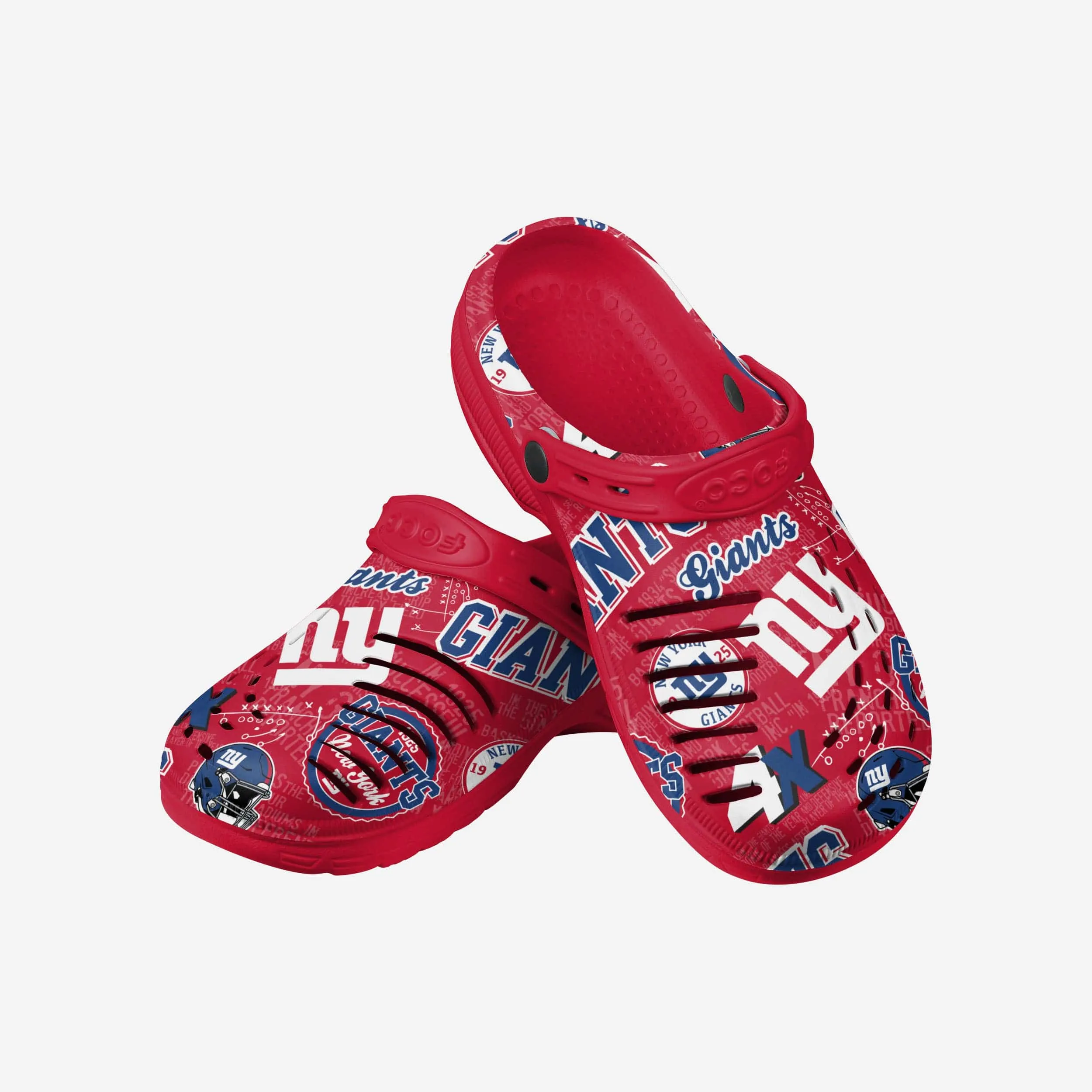 New York Giants Historic Print Clog With Strap