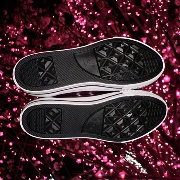 NIB Converse Pink Metallic Woven High Tops