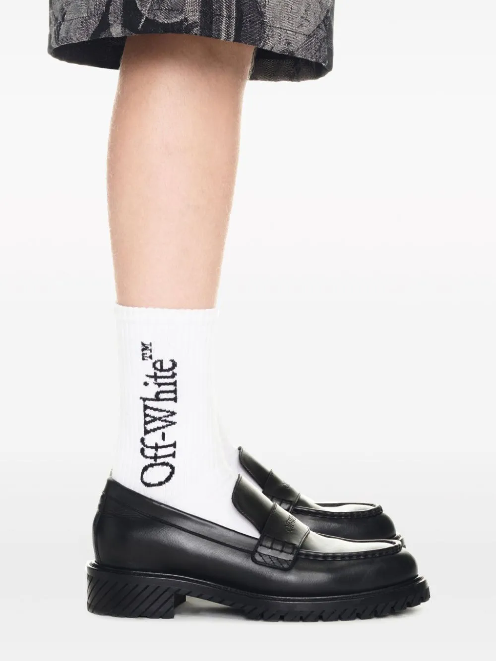 OFF-WHITE Military Leather Loafers for Men