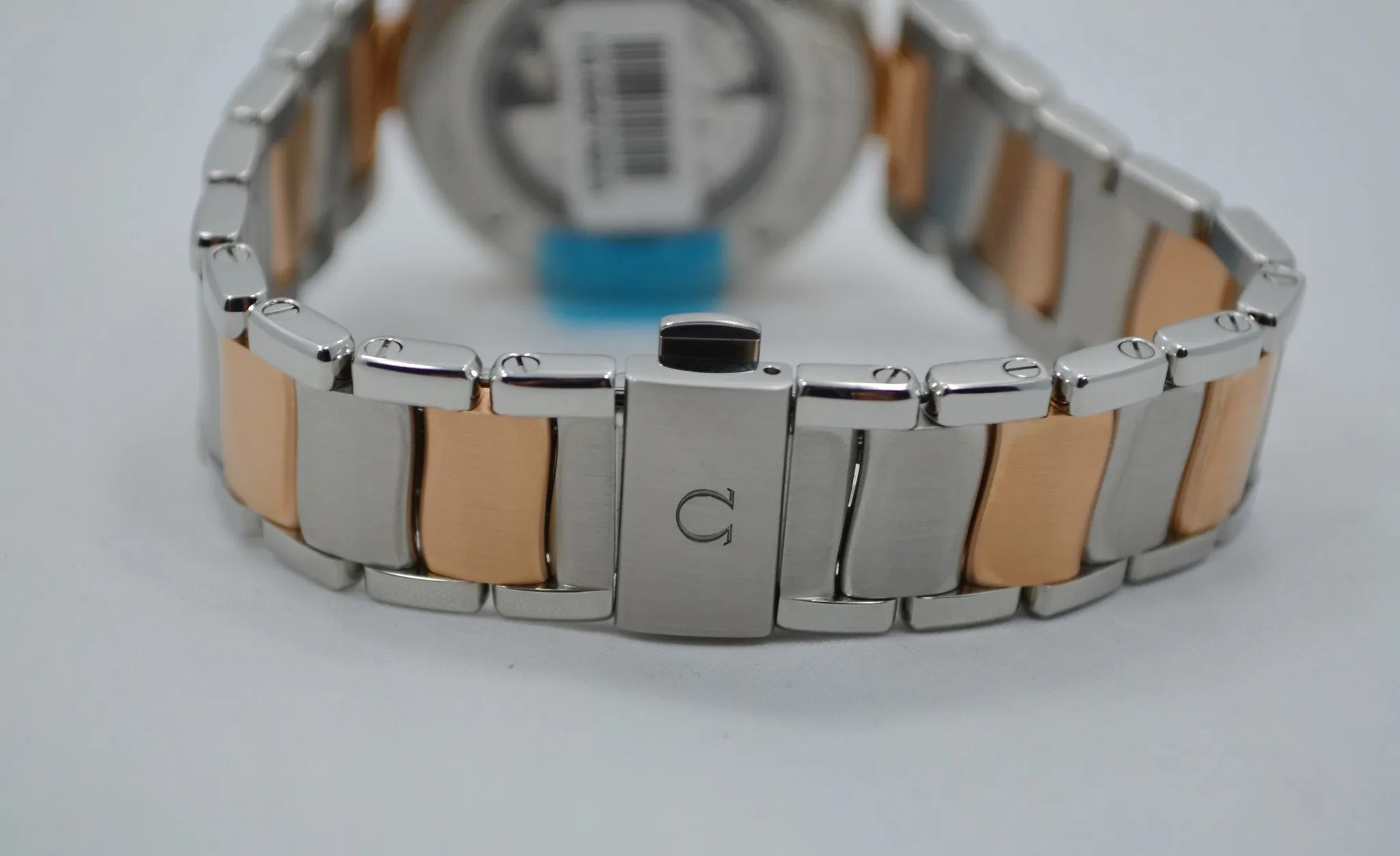 Omega Ladymatic DeVille 425.20.34.20.55.001 Steel Red Gold MOP Diamond Watch
