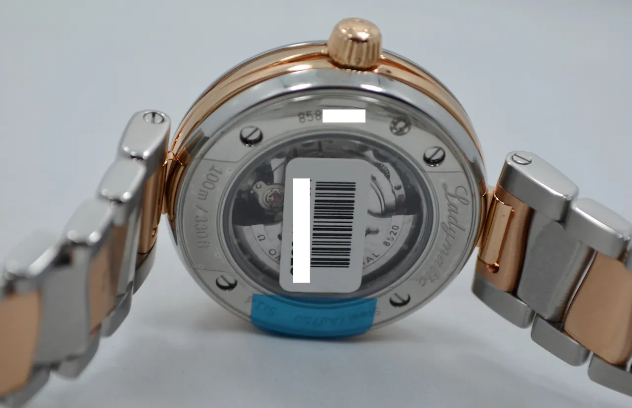 Omega Ladymatic DeVille 425.20.34.20.55.001 Steel Red Gold MOP Diamond Watch