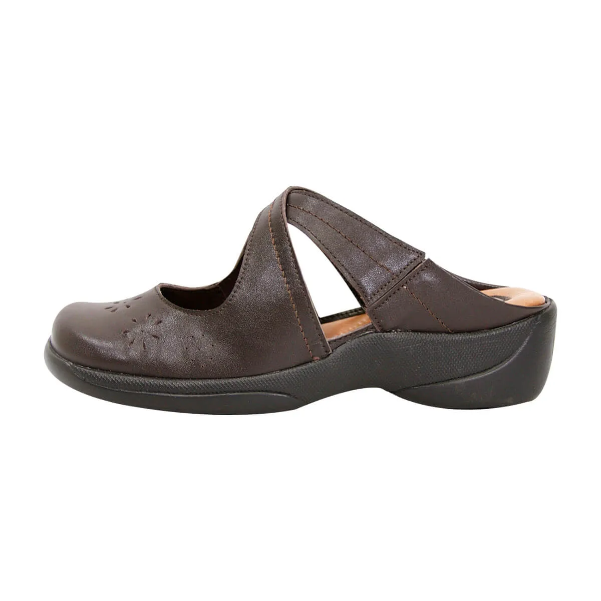 PEERAGE Casey Women's Wide Width Leather Clogs