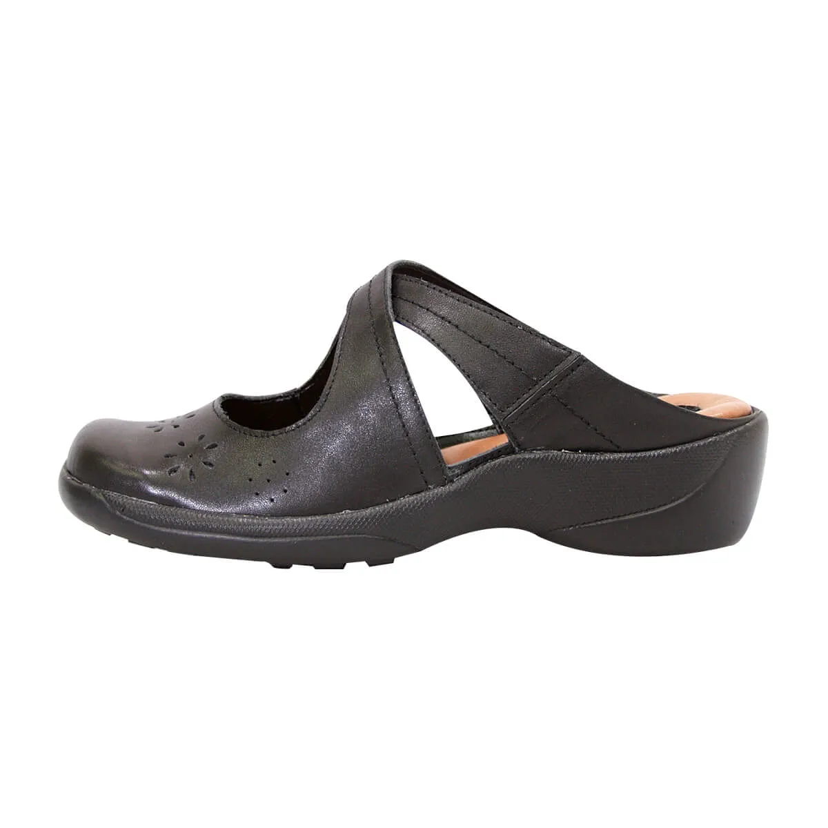 PEERAGE Casey Women's Wide Width Leather Clogs