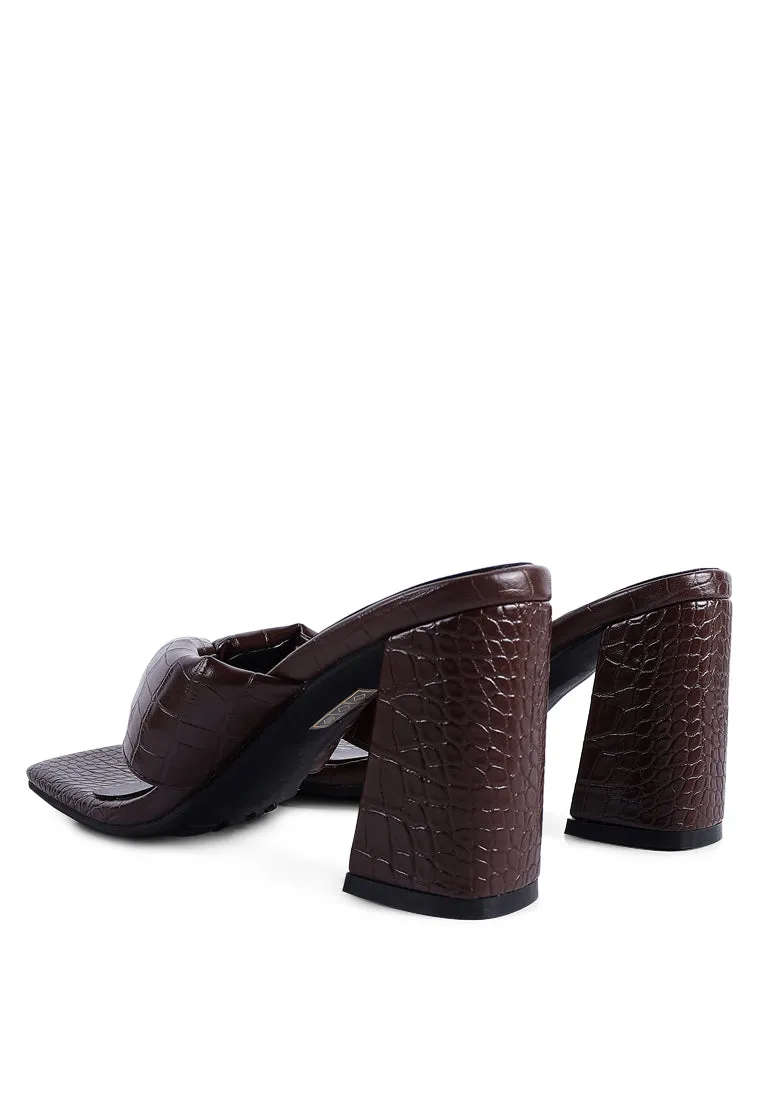 Phantom Ruched High Heeled Thong Sandals