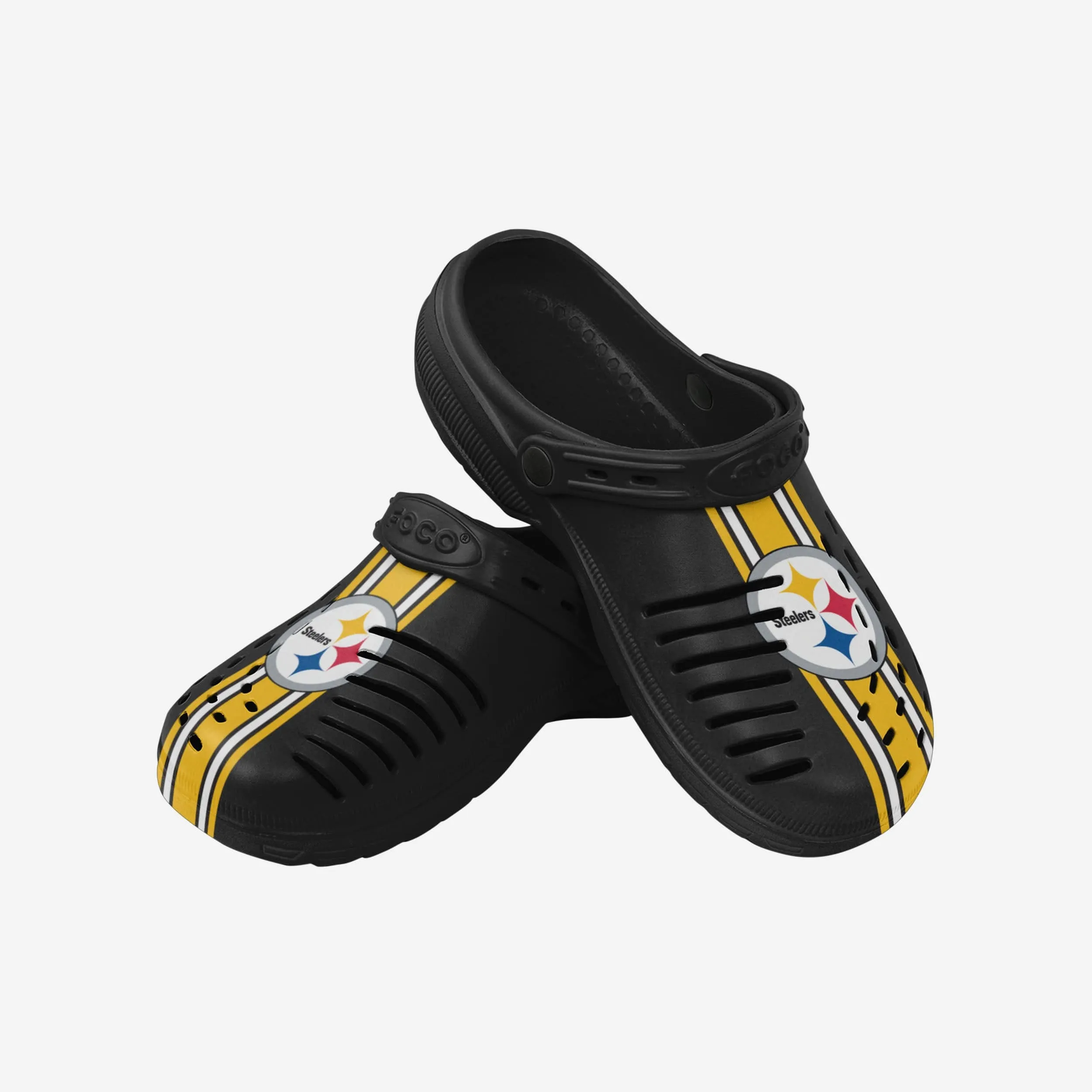 Pittsburgh Steelers Team Stripe Clog With Strap
