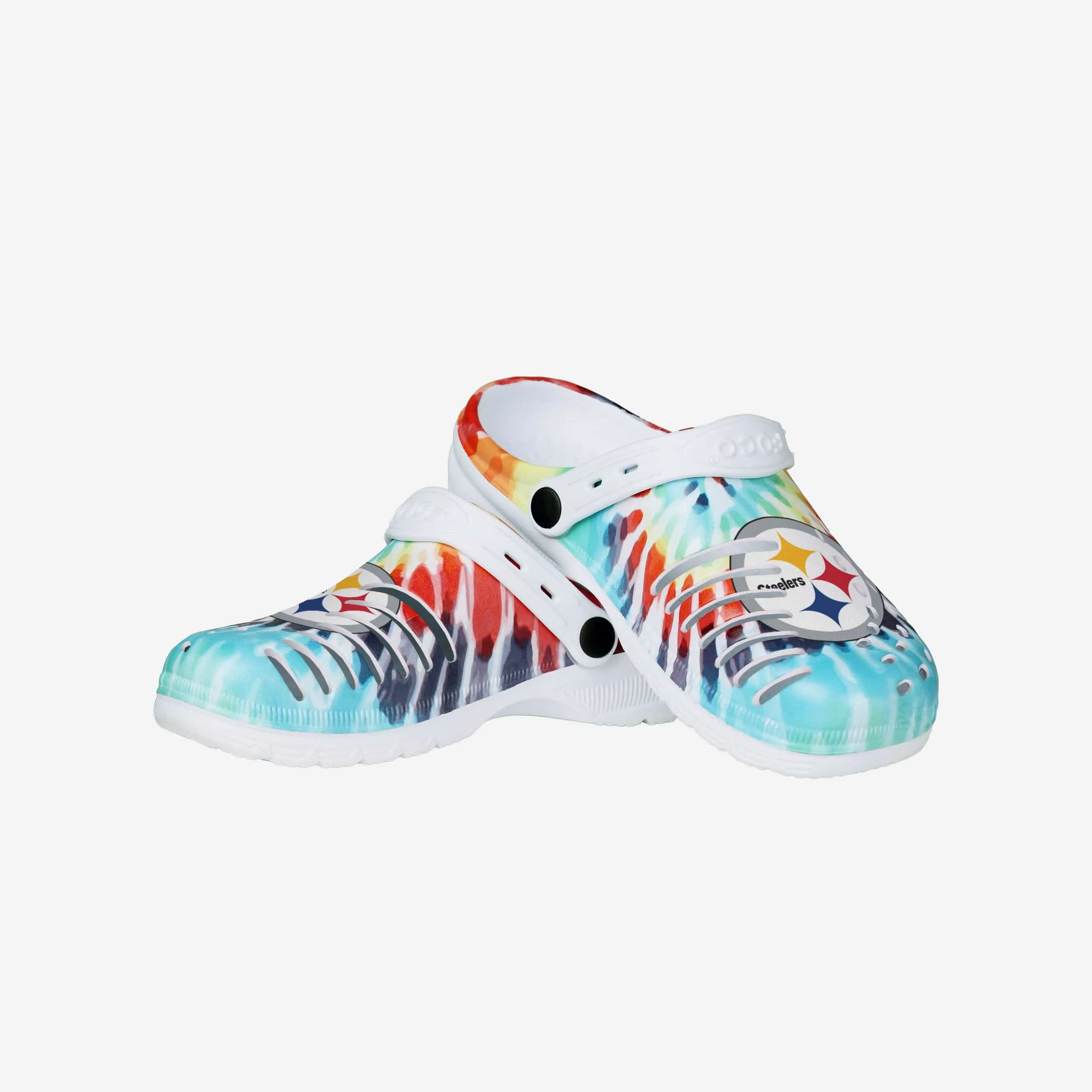Pittsburgh Steelers Womens Tie-Dye Clog With Strap