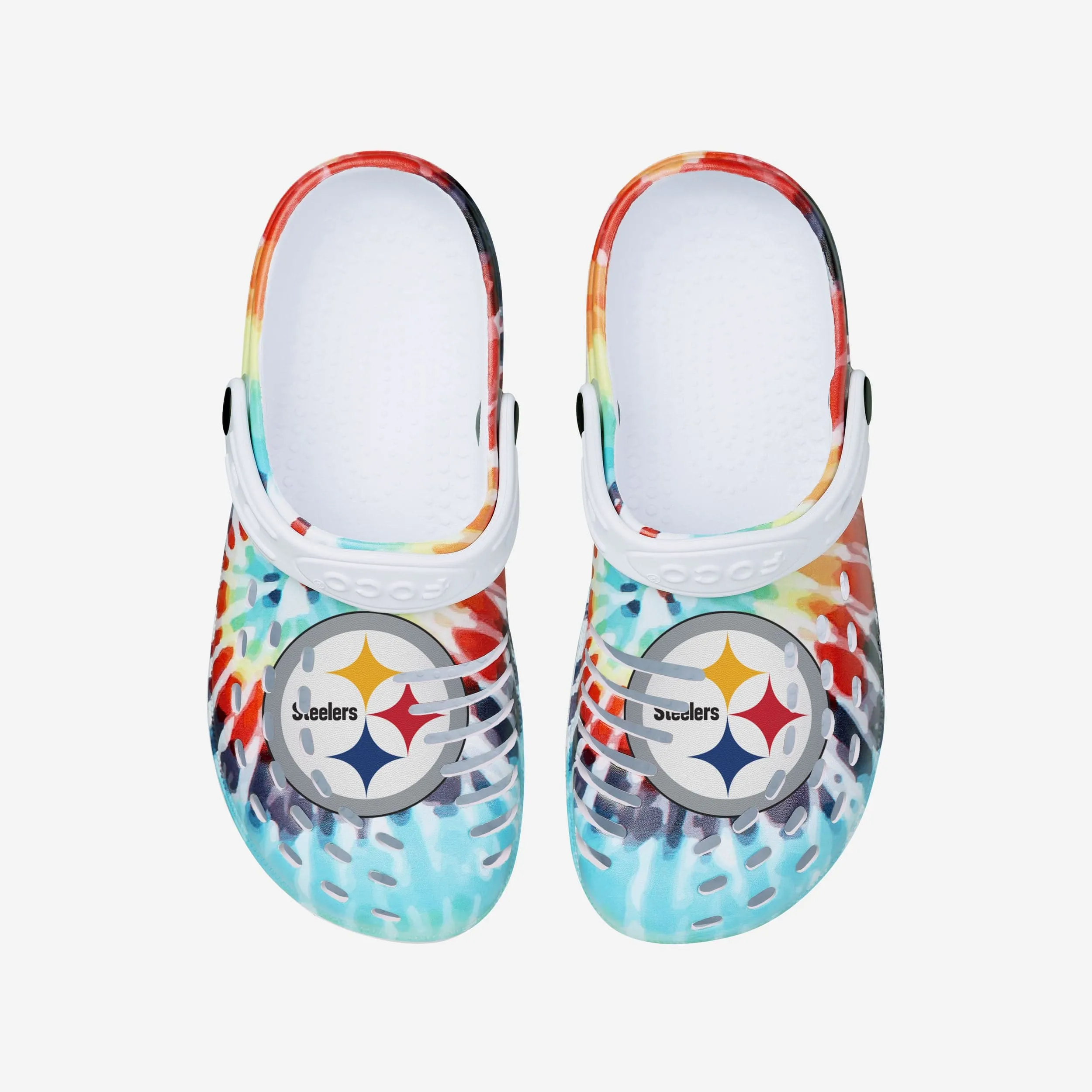 Pittsburgh Steelers Womens Tie-Dye Clog With Strap