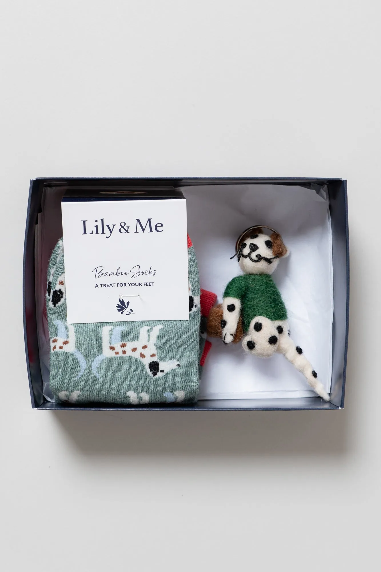Poppy Trainer Socks and Poppy the Librarian Keyring Giftbox