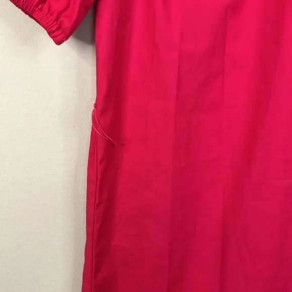 Reformation Rita pink puff sleeve midi dress