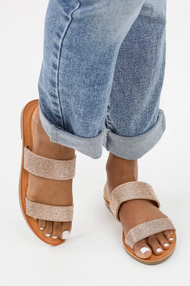 Rhinestone Sandals -Silver