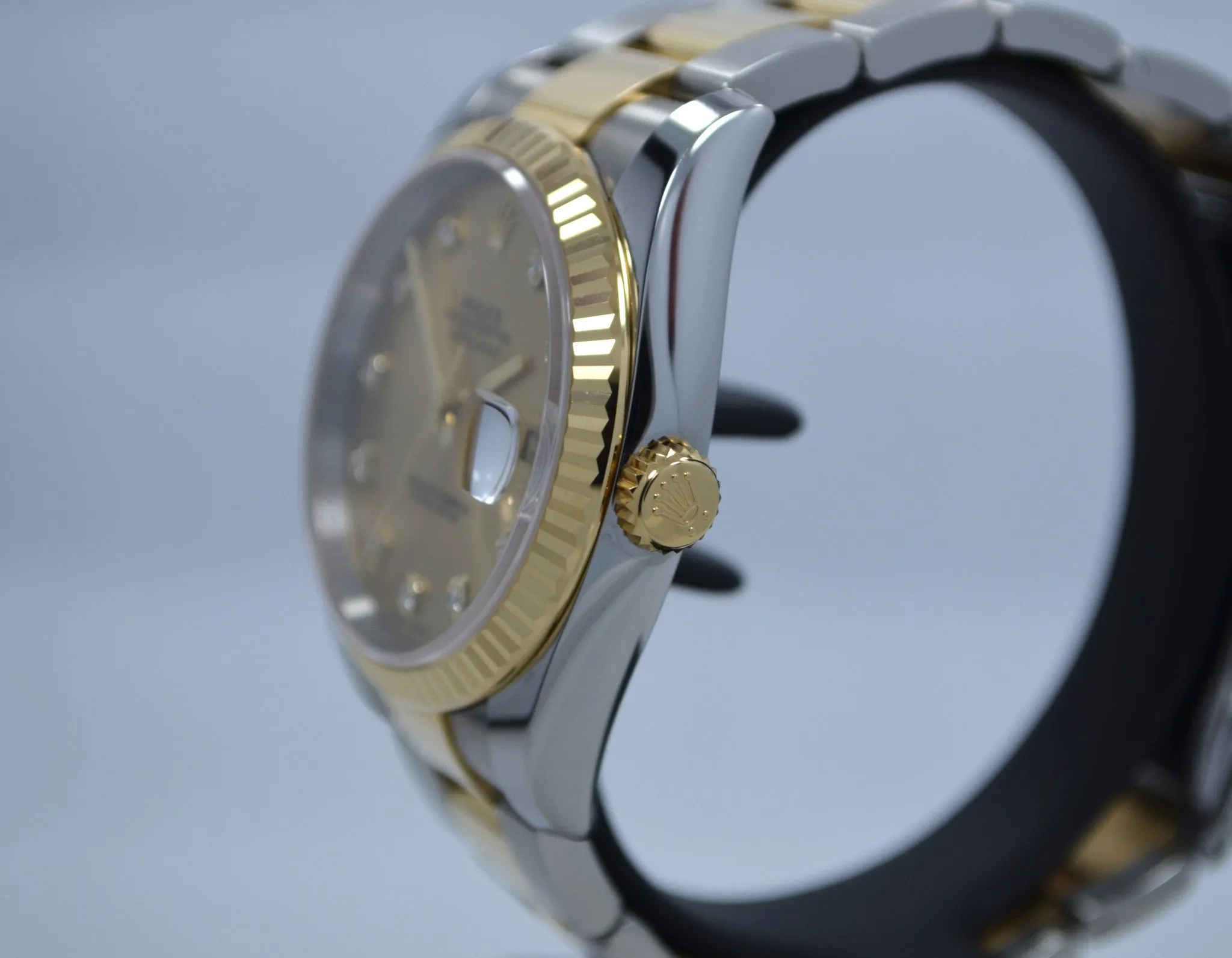 Rolex Datejust 116233 Champagne Diamond Oyster Two Tone Steel Gold Watch 2015
