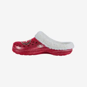 San Francisco 49ers Womens Sherpa Lined Glitter Clog