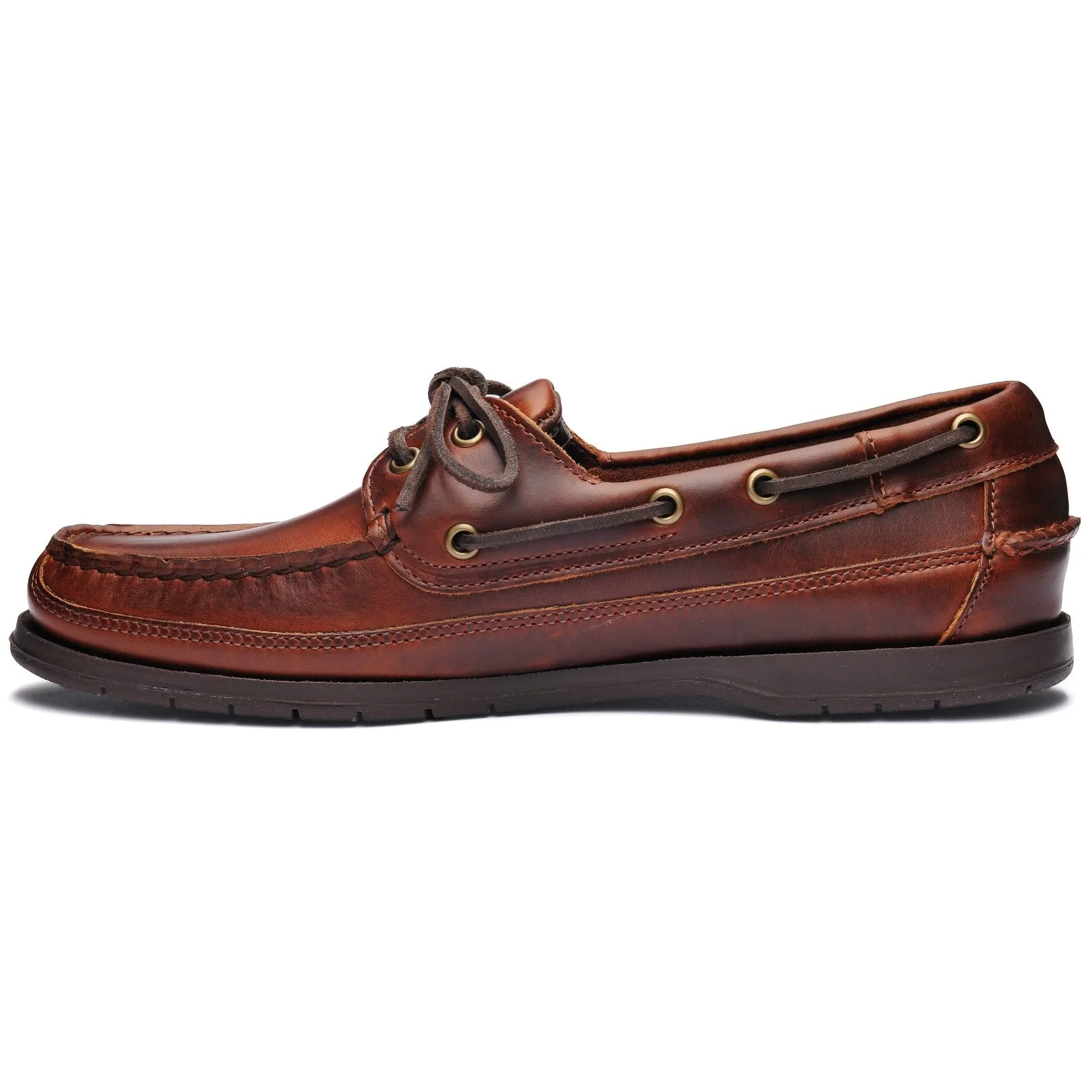 SEBAGO Leather Schooner in Brown Dockside