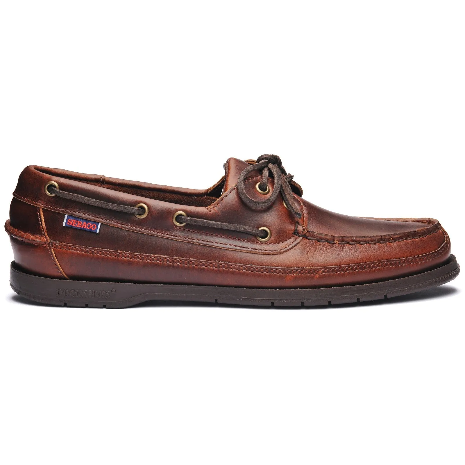 SEBAGO Leather Schooner in Brown Dockside
