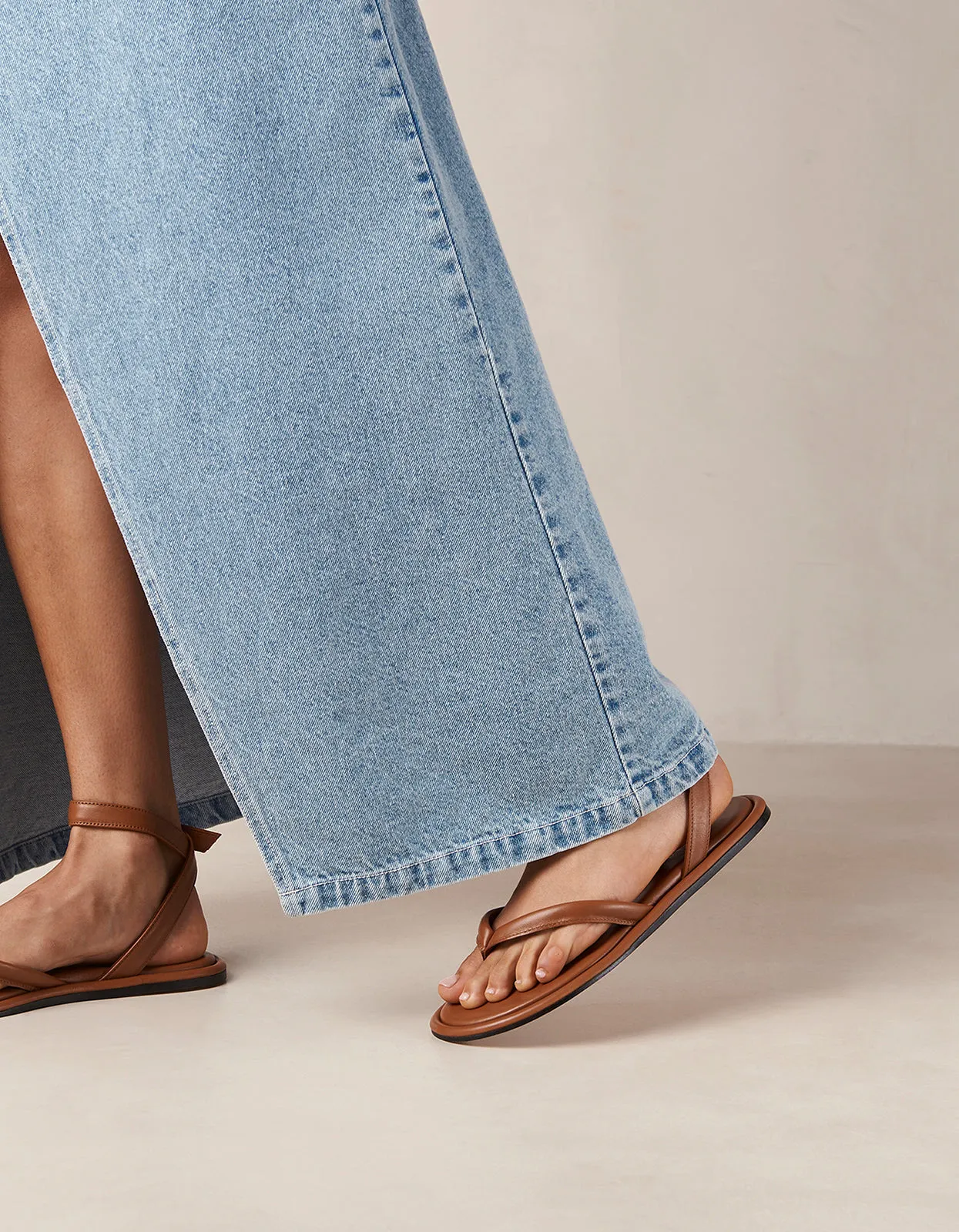 Seneca Sandal - Colorblock Tan