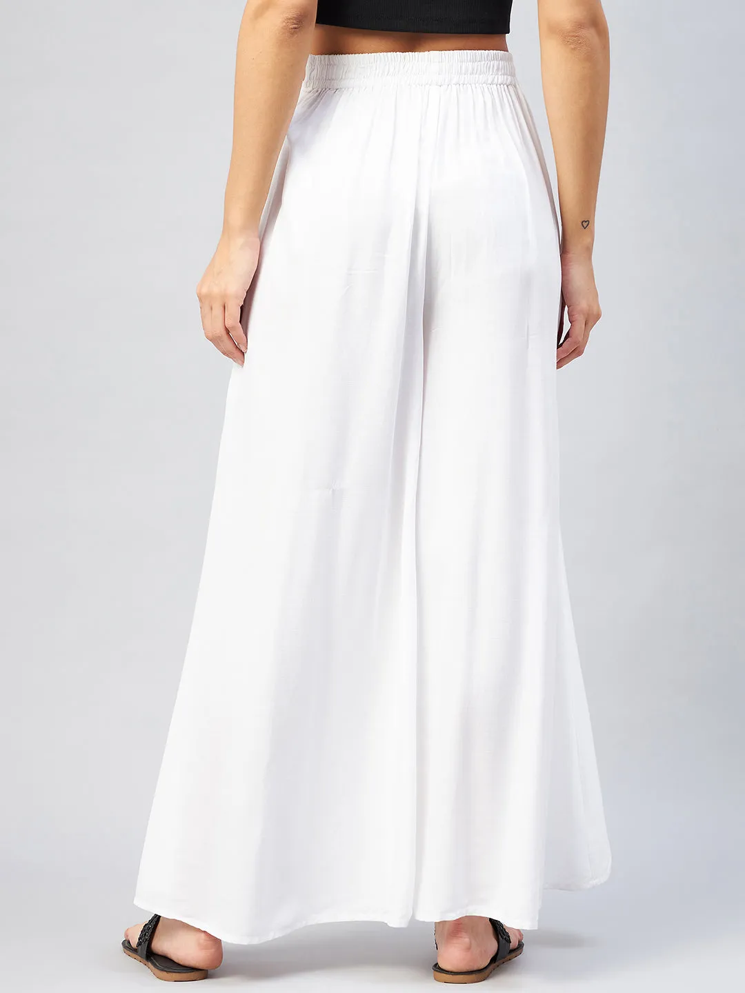 Solid White Palazzo