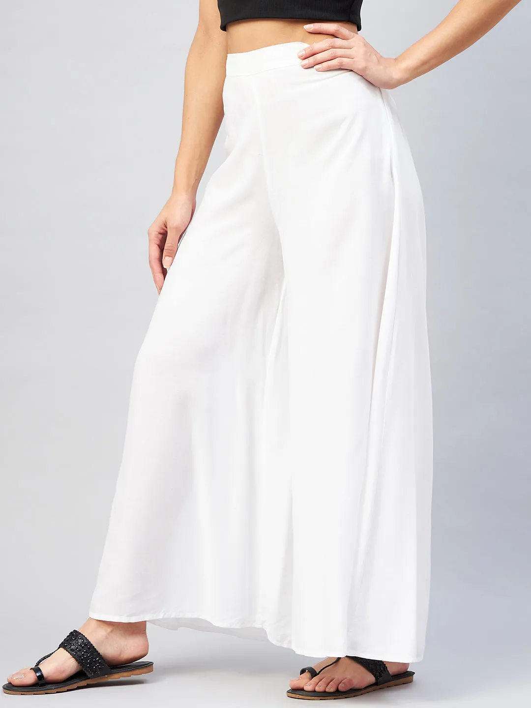 Solid White Palazzo