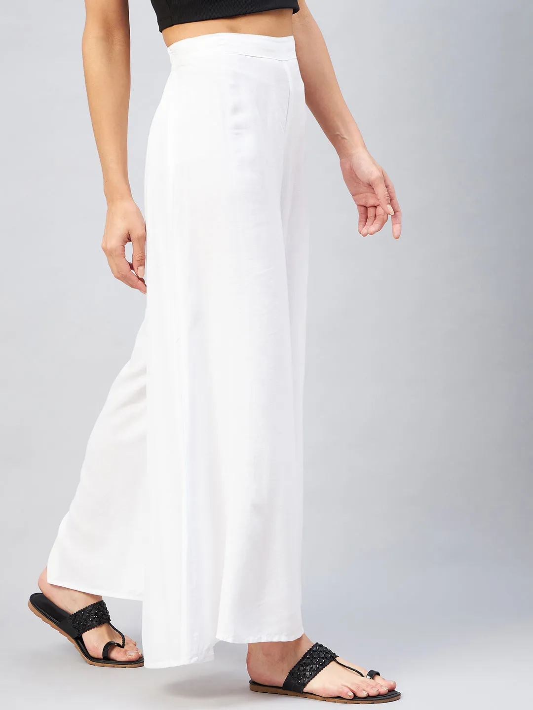 Solid White Palazzo