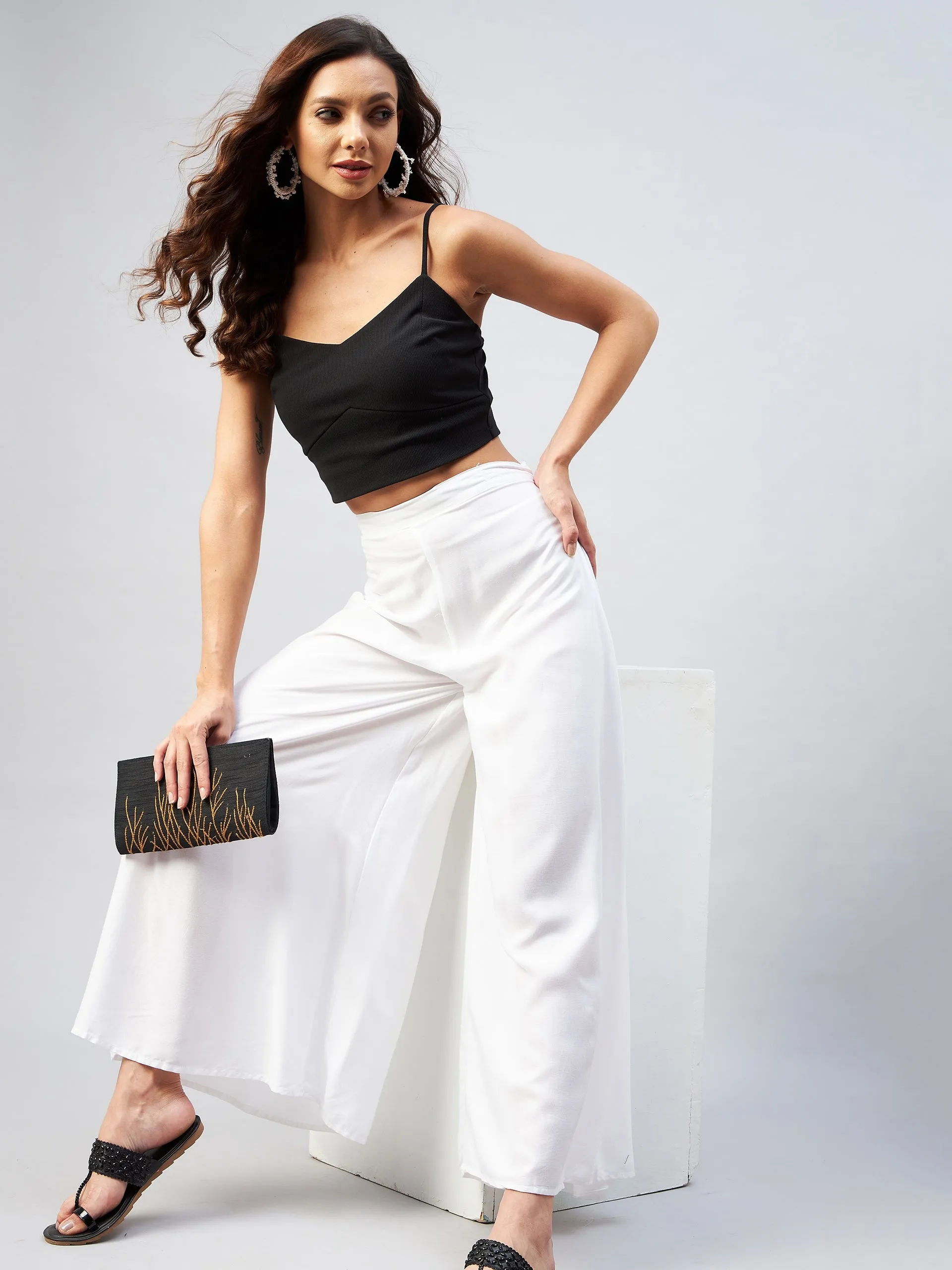 Solid White Palazzo