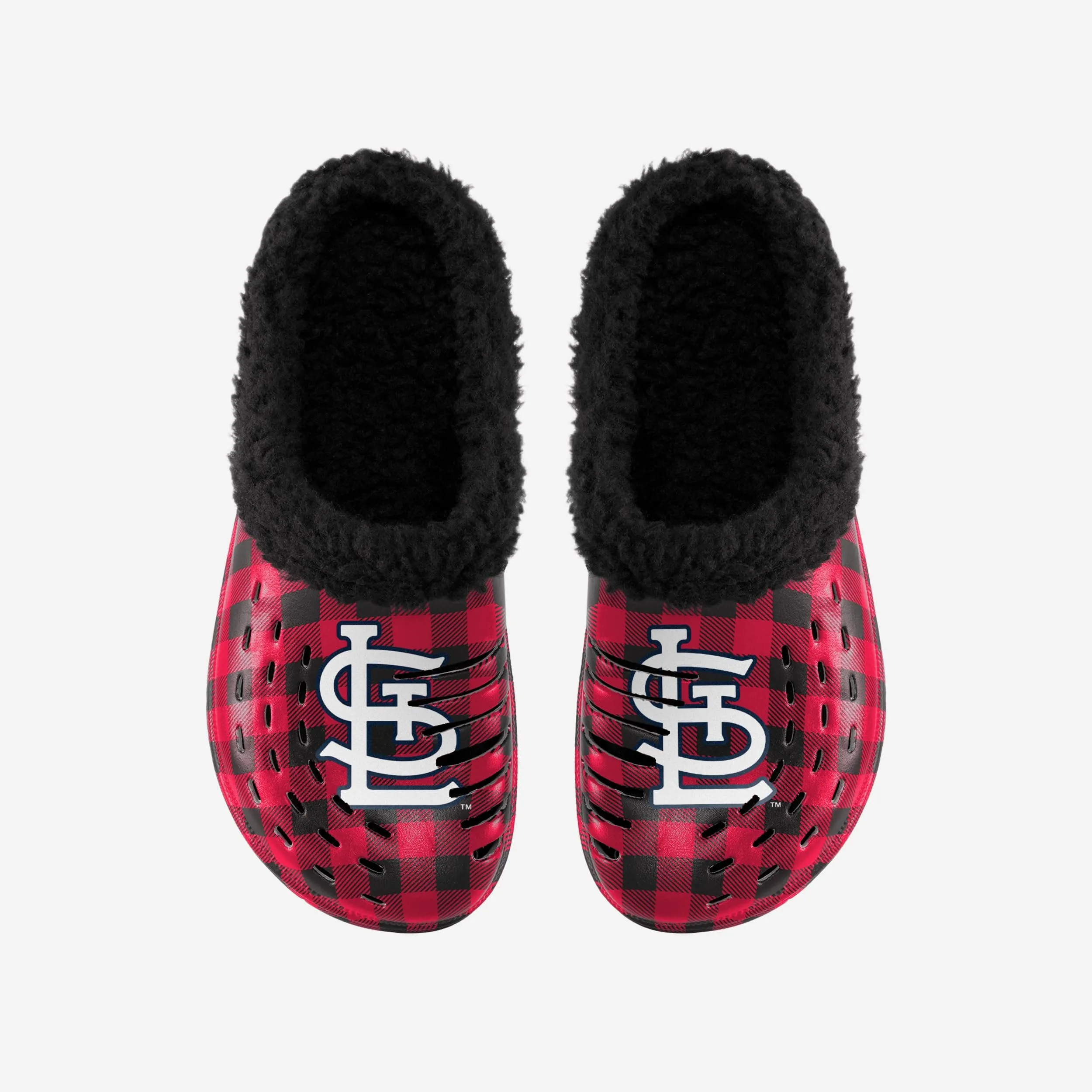 St Louis Cardinals Sherpa Lined Buffalo Check Clog