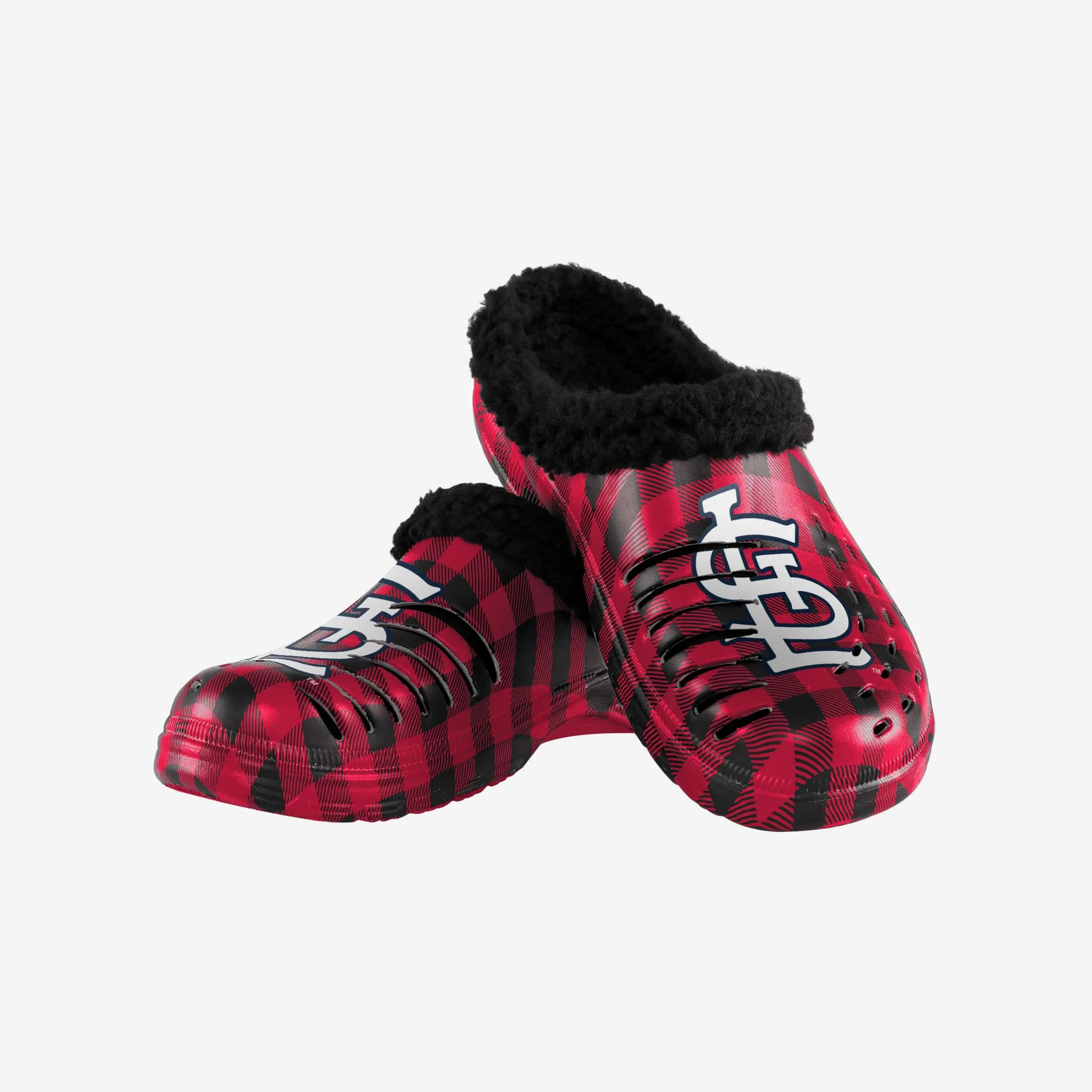 St Louis Cardinals Sherpa Lined Buffalo Check Clog