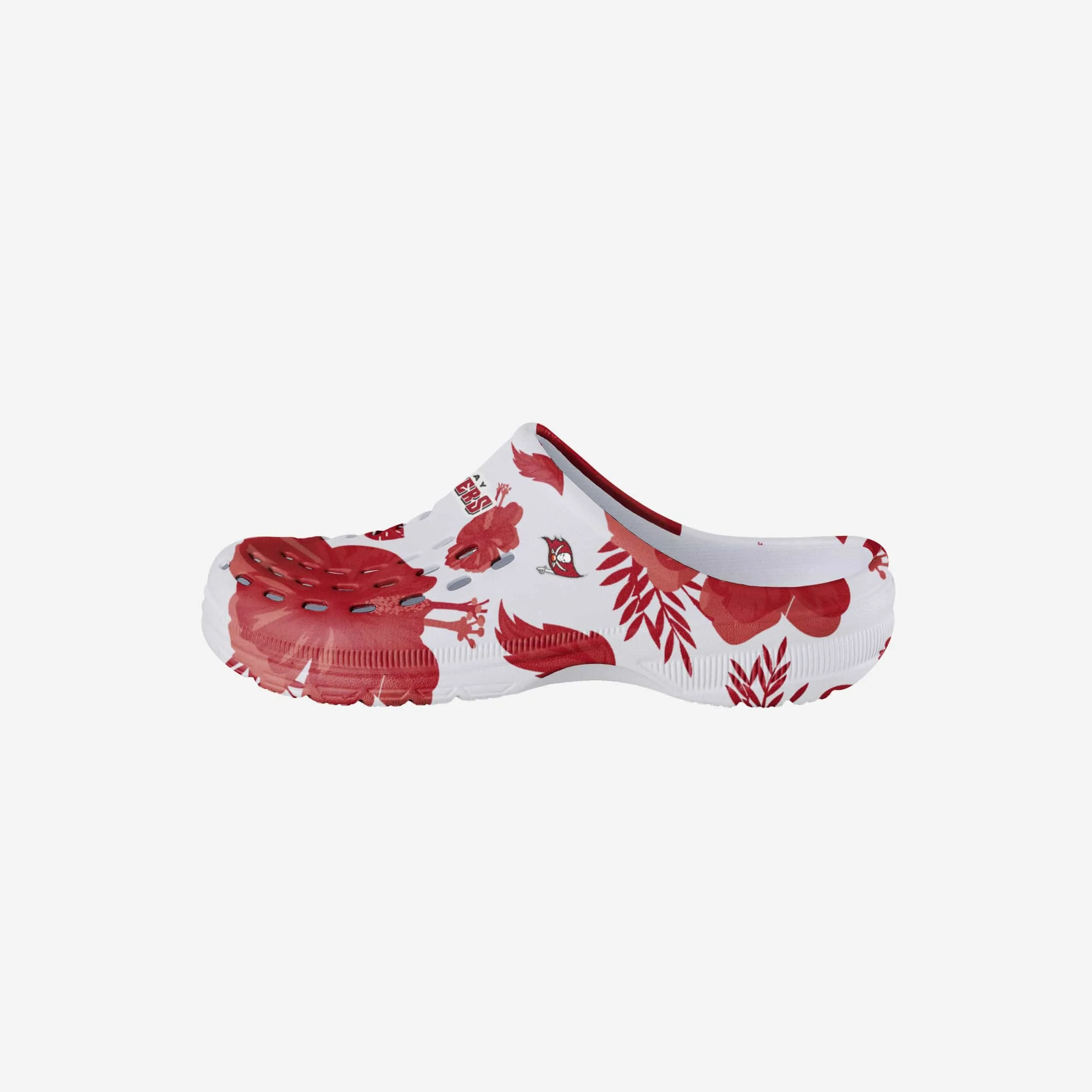 Tampa Bay Buccaneers Womens Floral White Clog