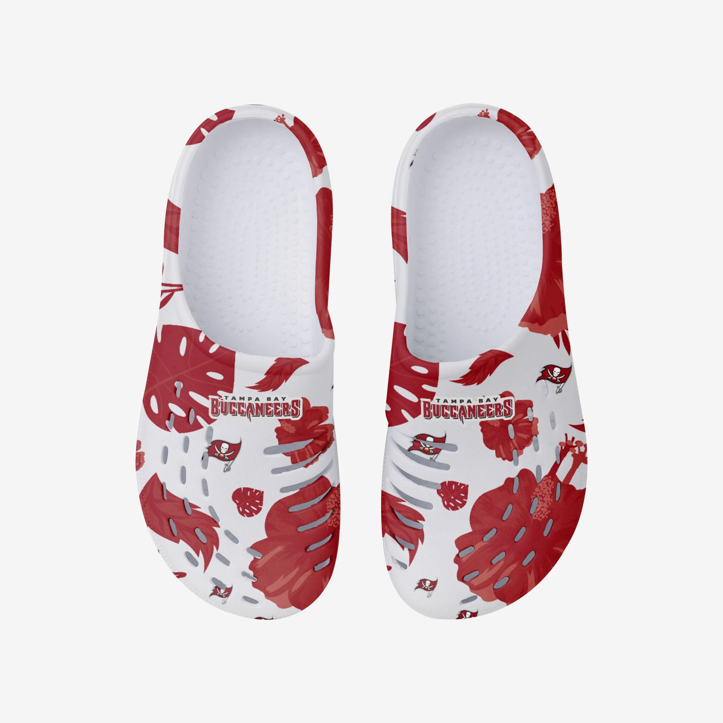 Tampa Bay Buccaneers Womens Floral White Clog
