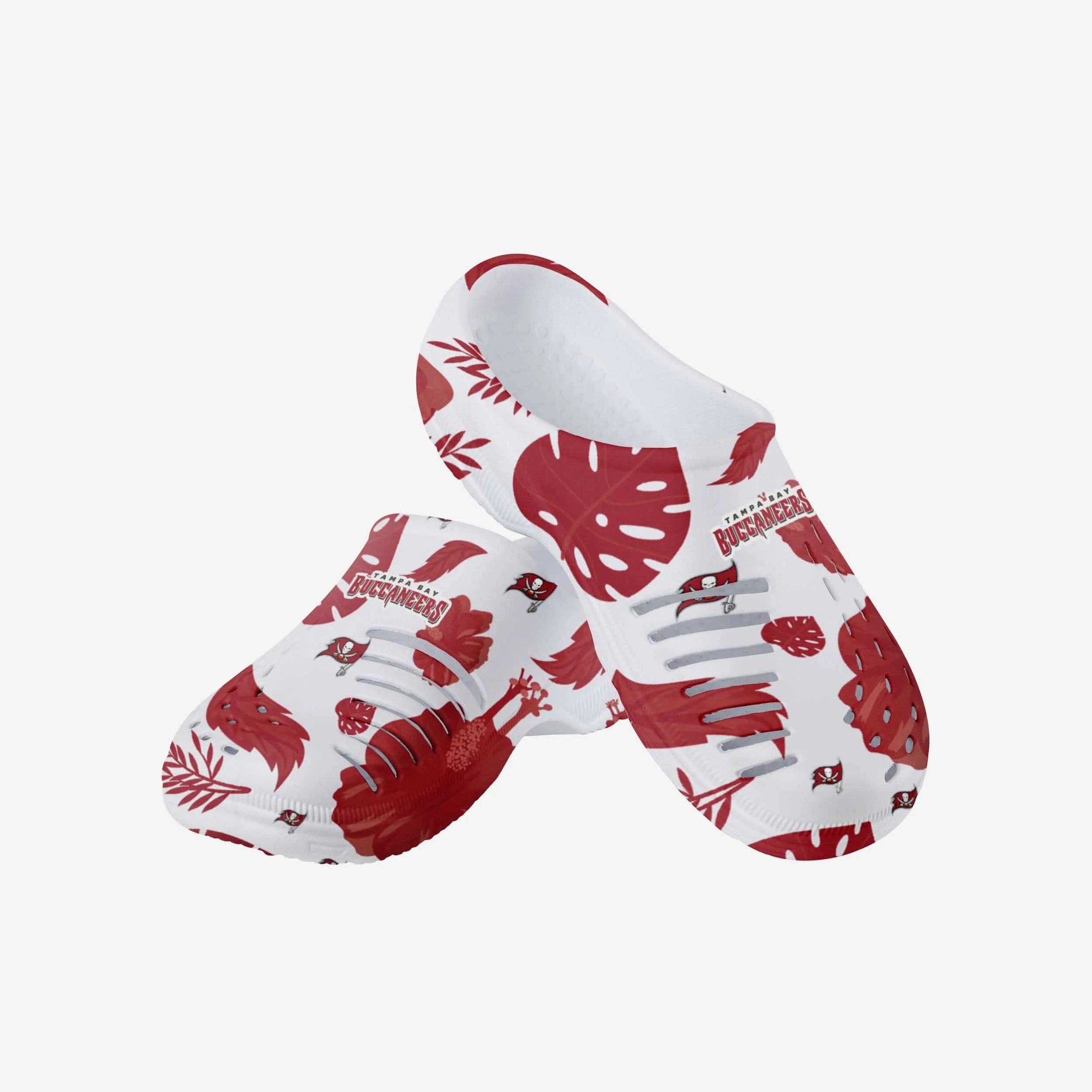 Tampa Bay Buccaneers Womens Floral White Clog