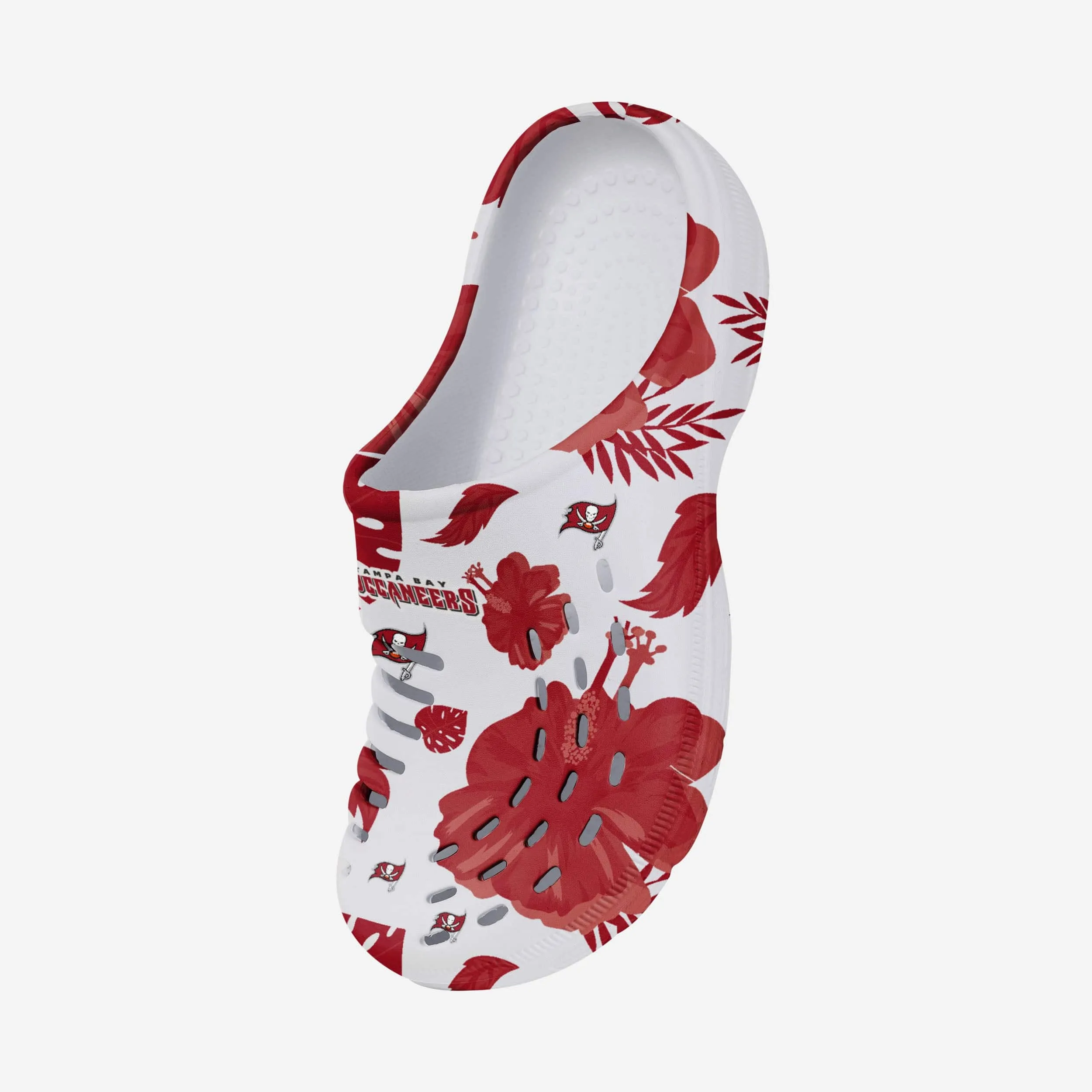 Tampa Bay Buccaneers Womens Floral White Clog
