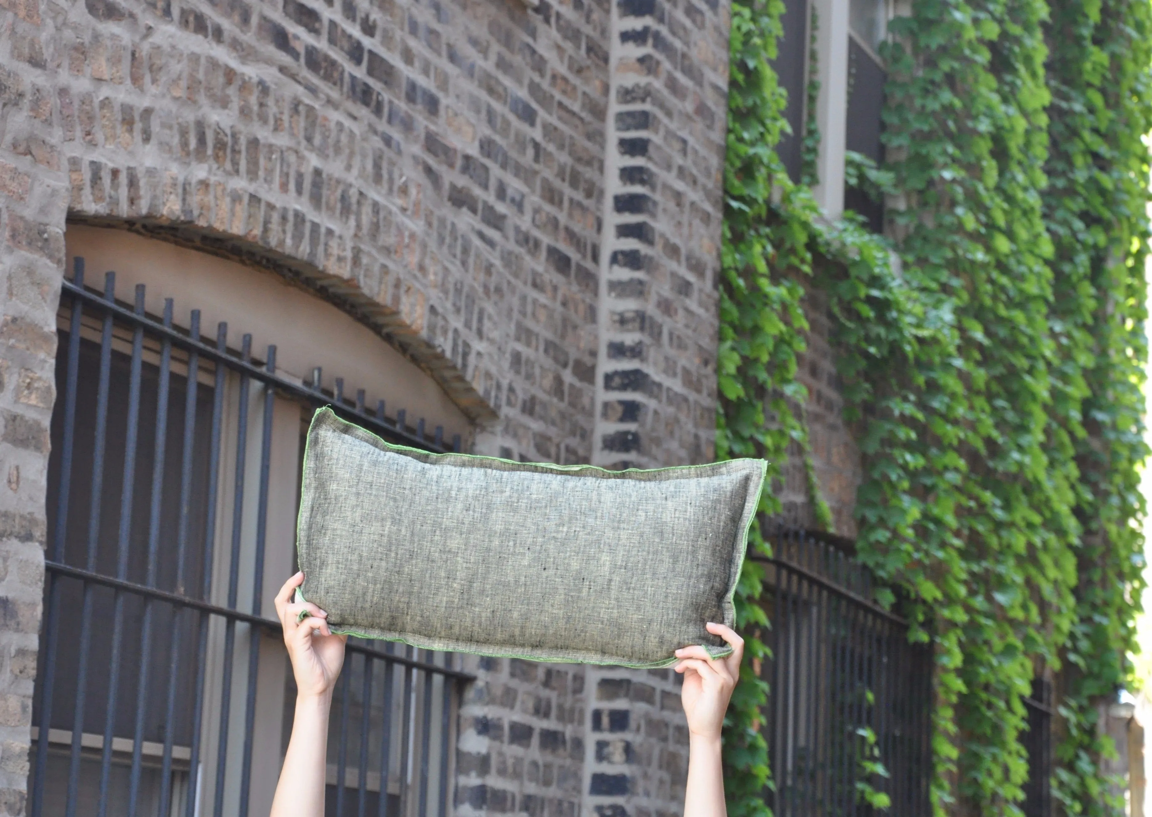 Thistle Lumbar Pillow Mustard