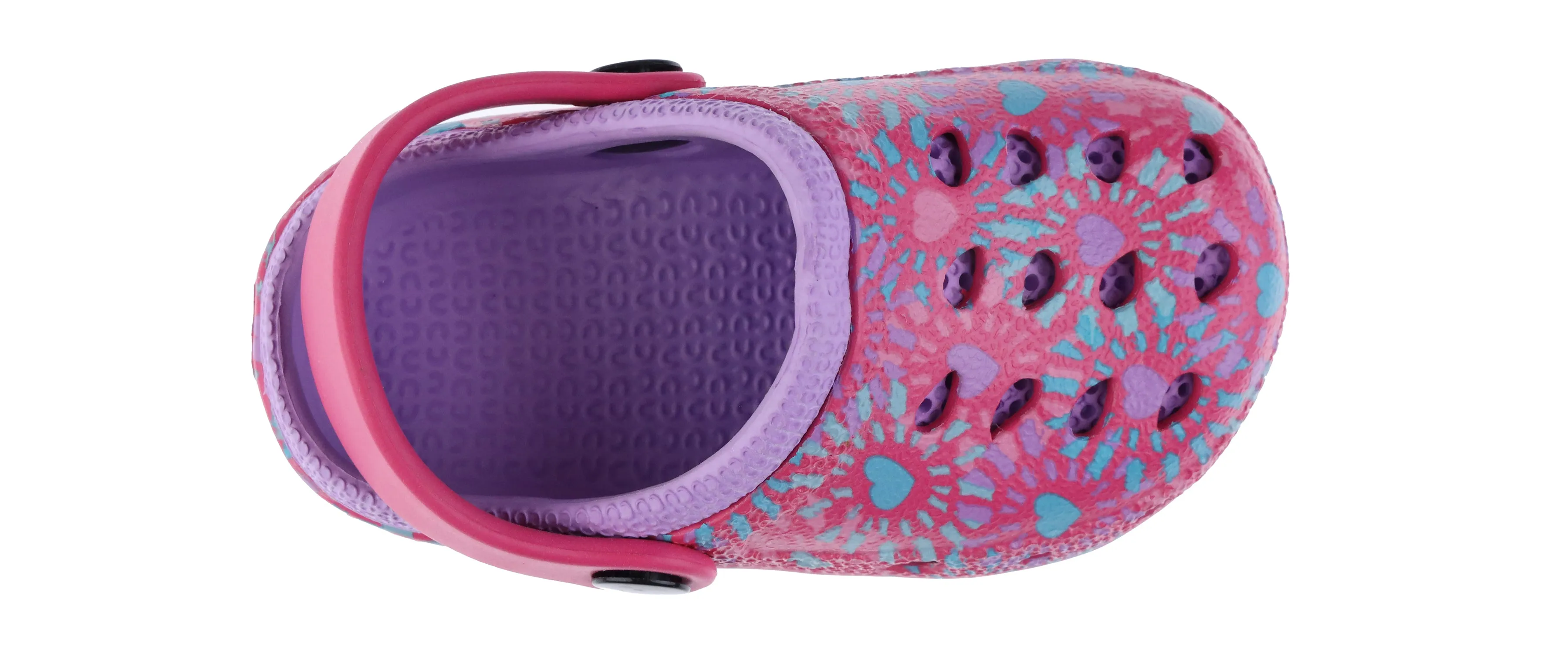 Toddler Girls Tie Dye Hearts Printed Injected EVA Two Tone Clog