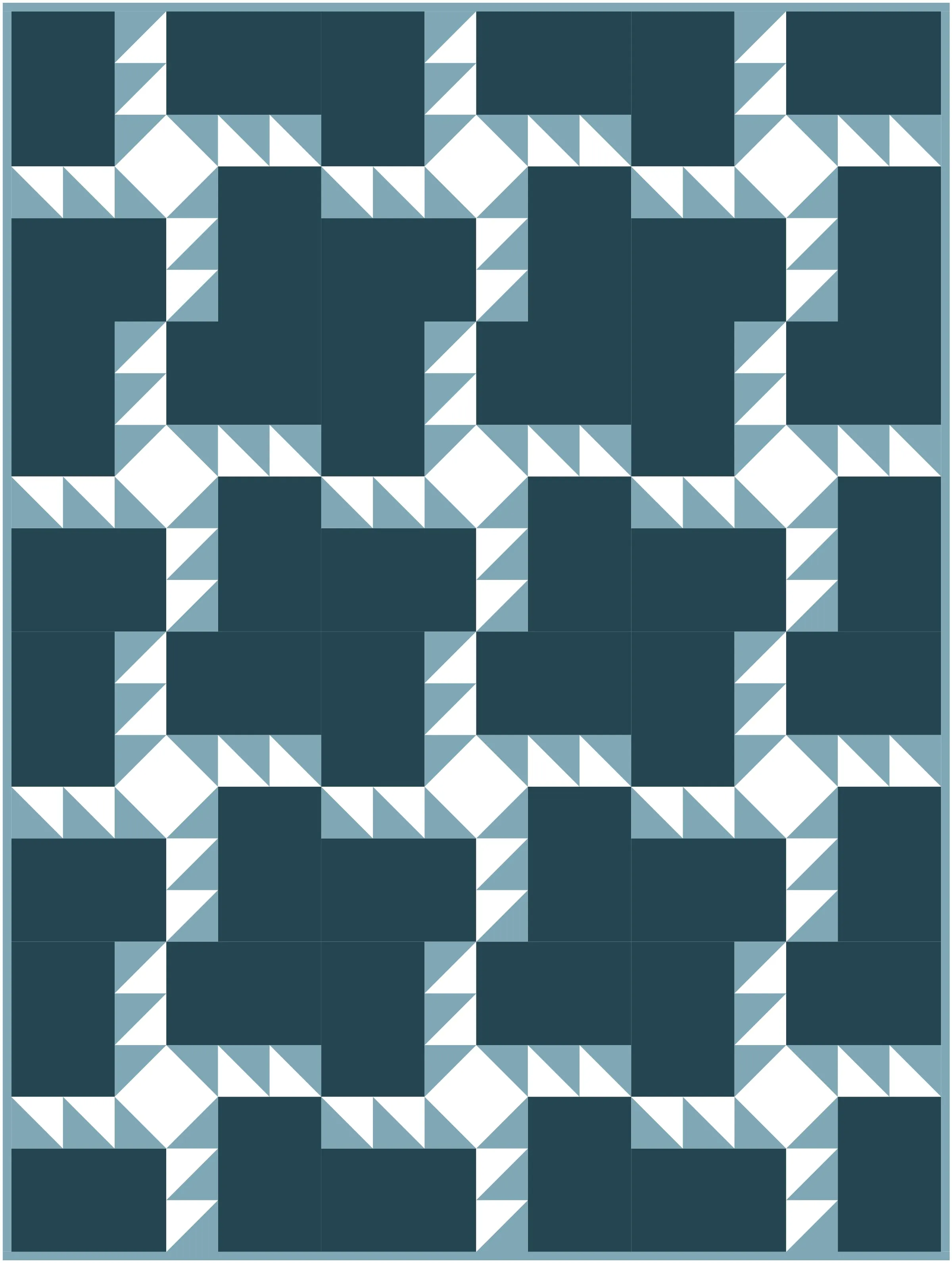 Triple Third Quilt Block Pattern